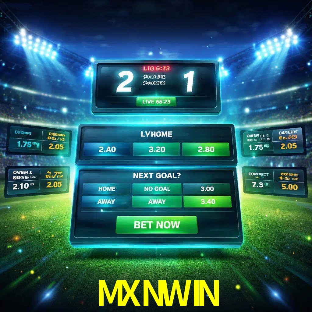 Vista de apuestas en vivo MXNWIN durante un partido en curso
